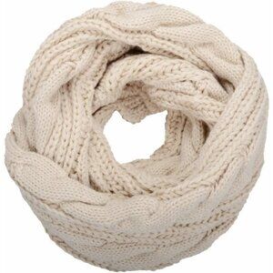 Women's Twist Khaki Thick Ribbed Knit Winter Infinity Circle Loop Scarf